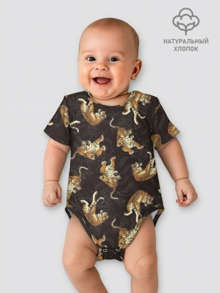 Детское боди / Паттерн Японский тигр