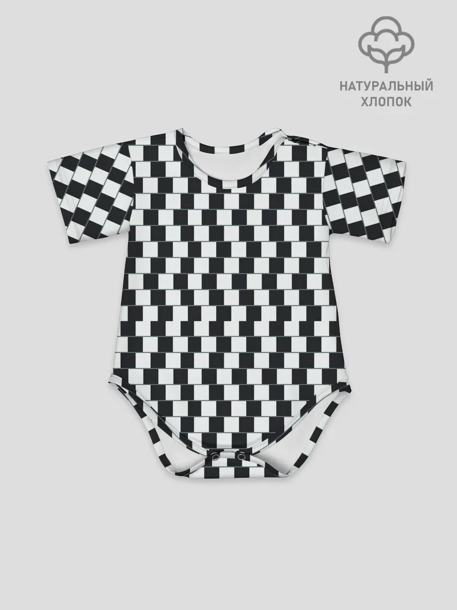 Детское боди / Шахматная Иллюзия Искажения