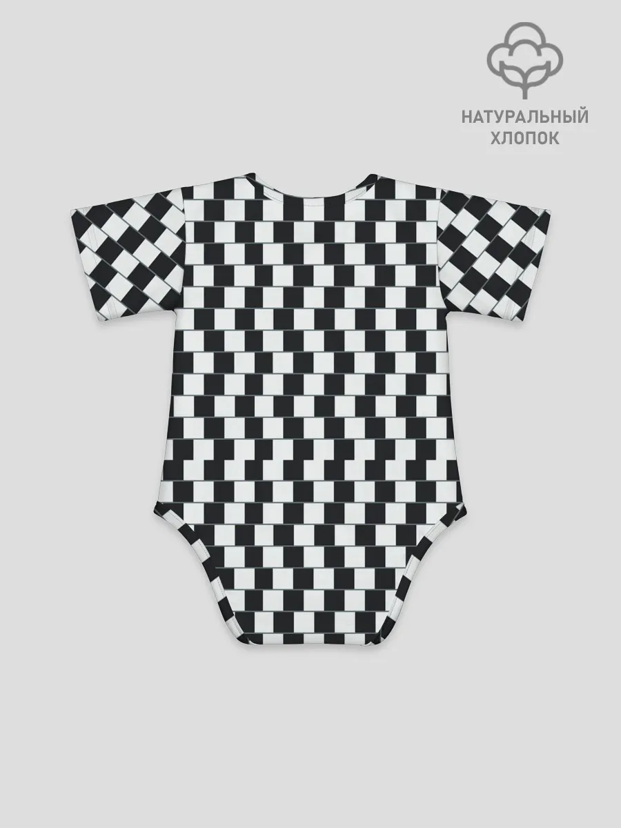 Детское боди / Шахматная Иллюзия Искажения