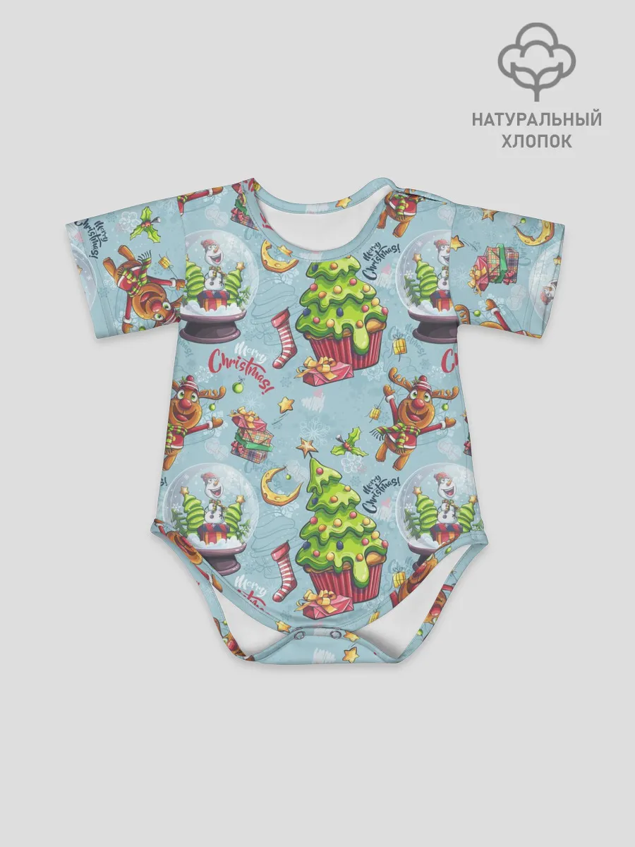 Детское боди / Merry Christmas Pattern