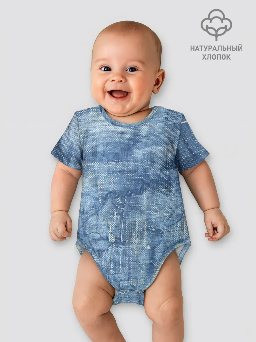 Детское боди / Джинсовые мазки