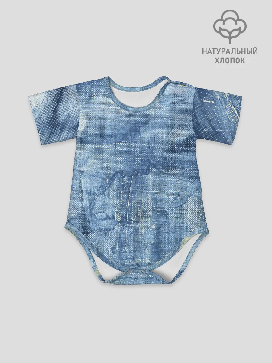 Детское боди / Джинсовые мазки