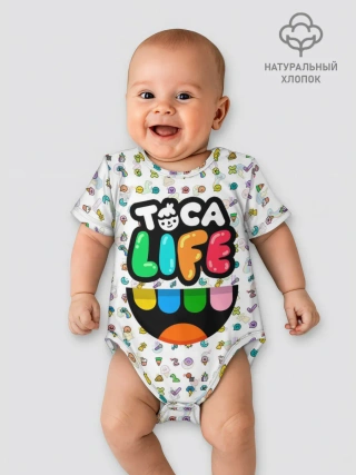 Детское боди / Toca Boca | Тока Бока | Паттерн