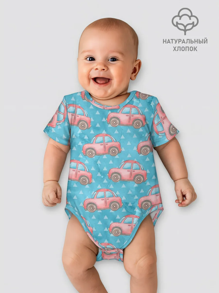 Детское боди / Машинки детский рисунок