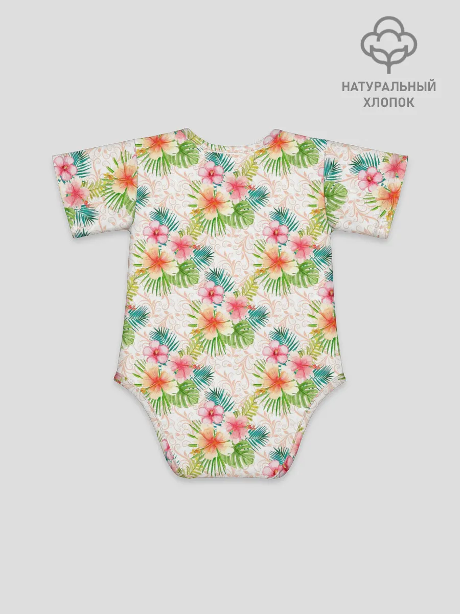 Детское боди / Гавайские цветы