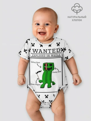 Детское боди / Внутреннее строение Крипера | Minecraft