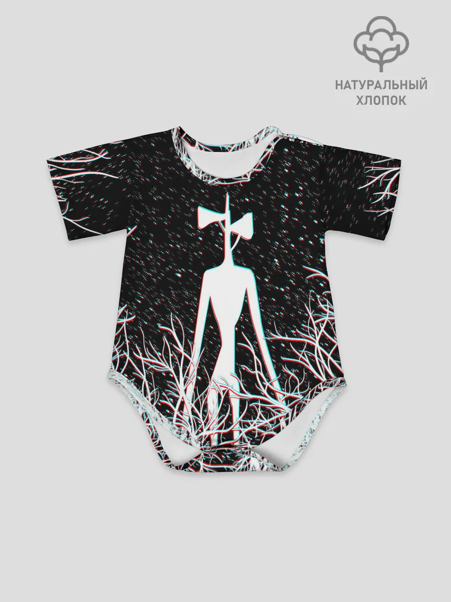 Детское боди / СИРЕНОГОЛОВЫЙ ГЛИТЧ ЛЕС, КОСМОС