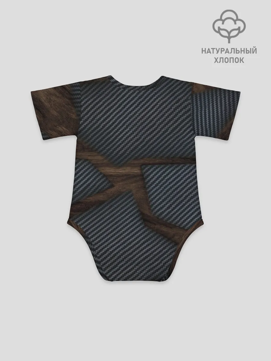 Детское боди / карбон в дереве