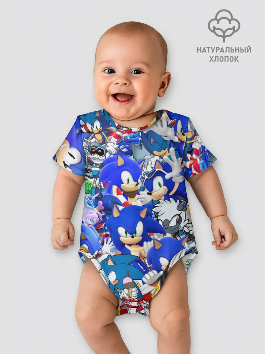 Детское боди / SONIC СИНИЙ ЁЖ СОНИК