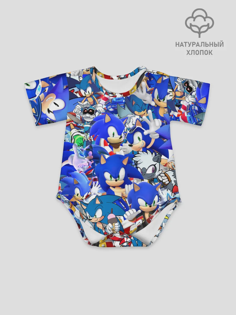 Детское боди / SONIC СИНИЙ ЁЖ СОНИК