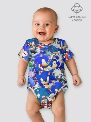 Детское боди / SONIC СИНИЙ ЁЖ СОНИК
