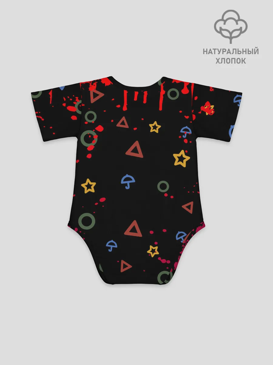 Детское боди / Игра в кальмара: Паттерн фигурок.