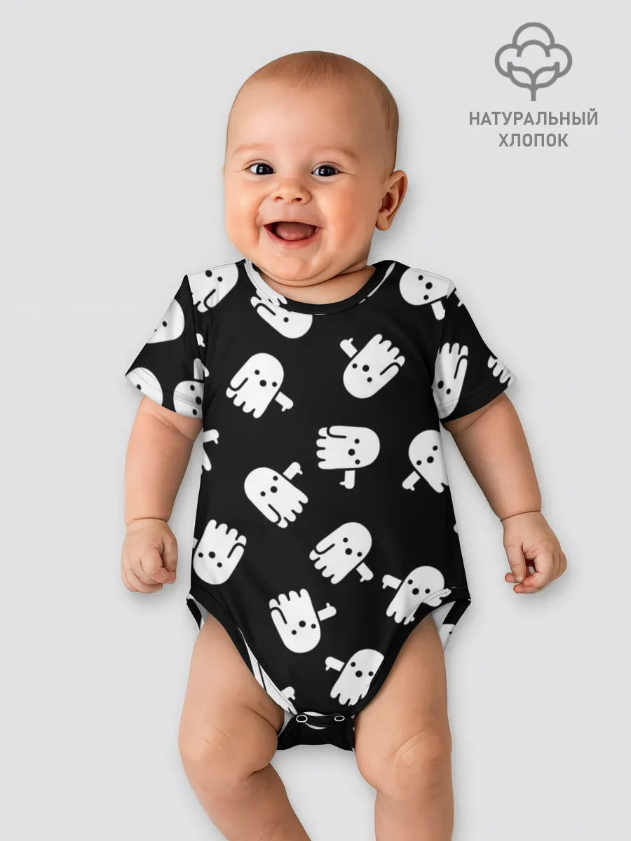 Детское боди / ПРИВИДЕНИЯ УЗОР / HALLOWEEN