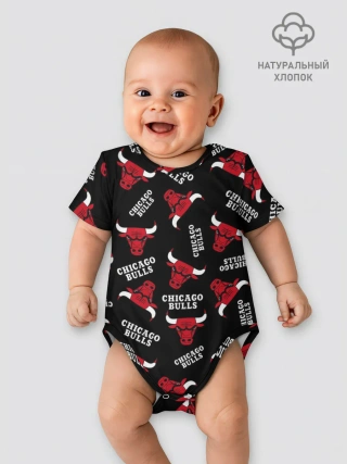 Детское боди / CHICAGO BULLS БЫКИ УЗОР