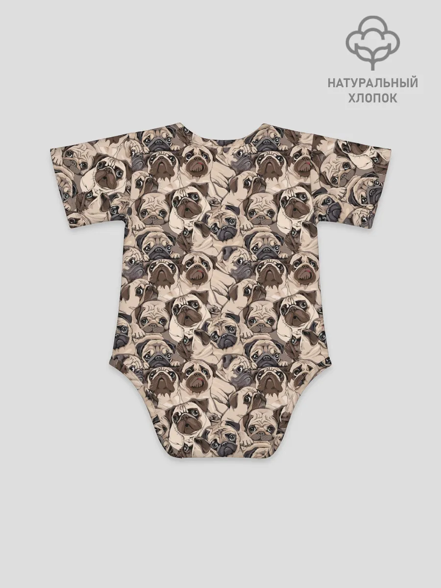 Детское боди / Мопсы