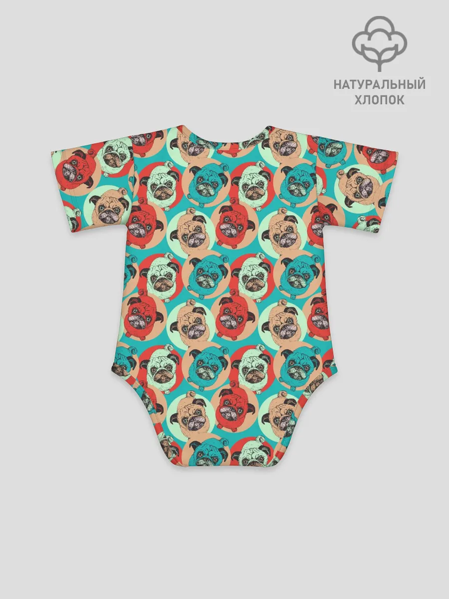 Детское боди / Прикольные Мопсы