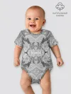 Детское боди / Черно-белый абстрактный узор.