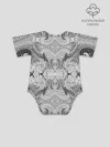 Детское боди / Черно-белый абстрактный узор.