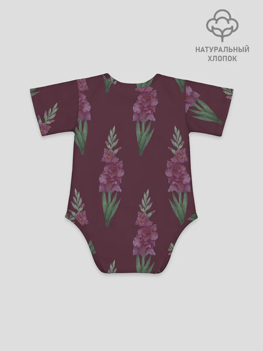 Детское боди / Бардовые гладиолусы