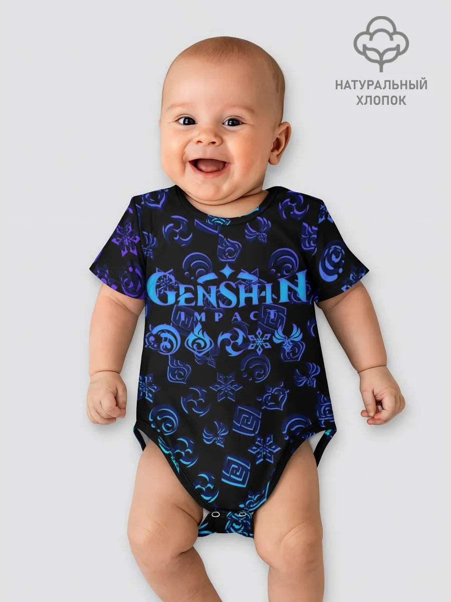 Детское боди / Genshin Impact | NEON PATTERN SYMBOL