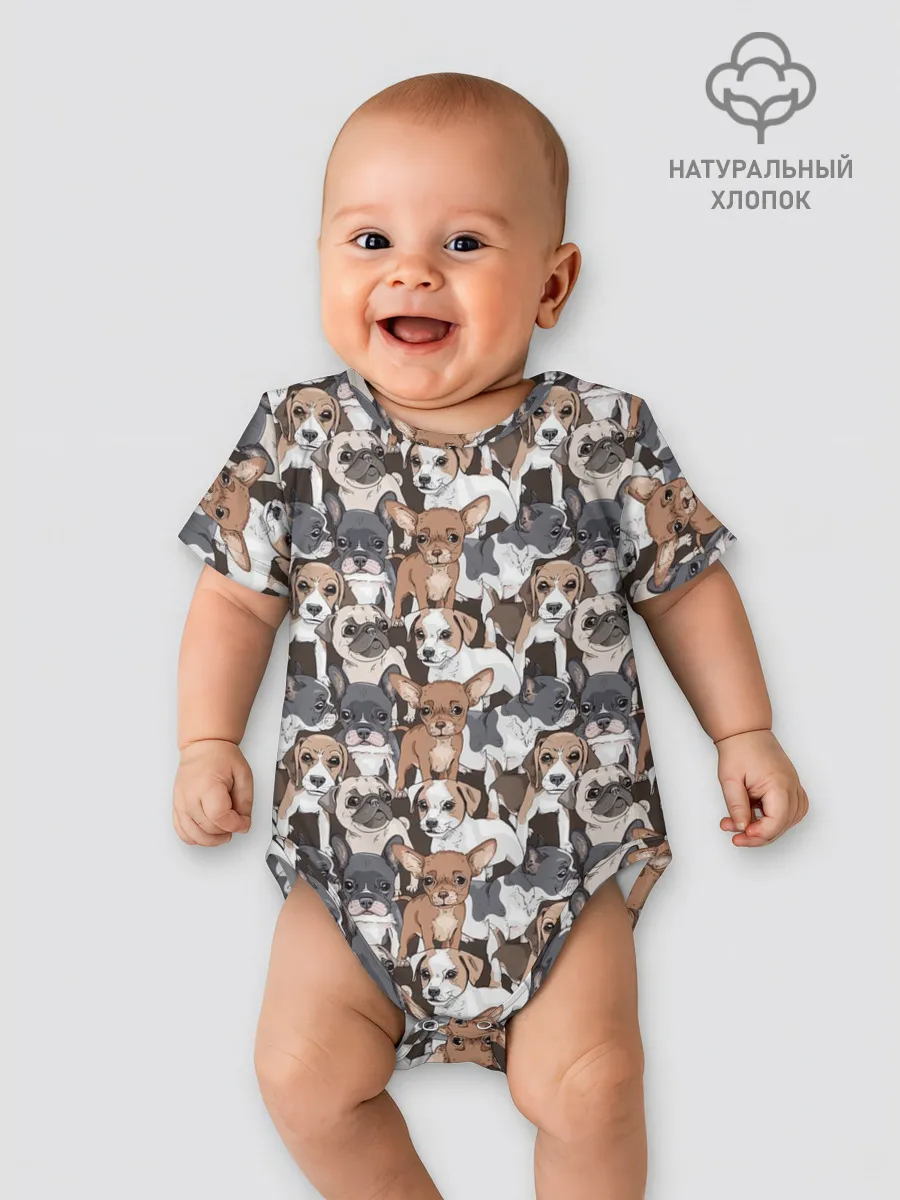 Детское боди / Щенки Разных Пород