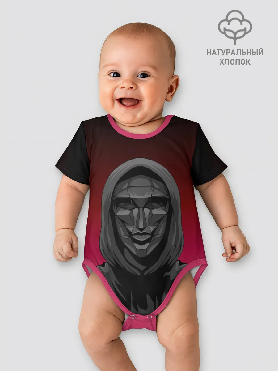 Детское боди / Распорядитель игры на черно розовом фоне