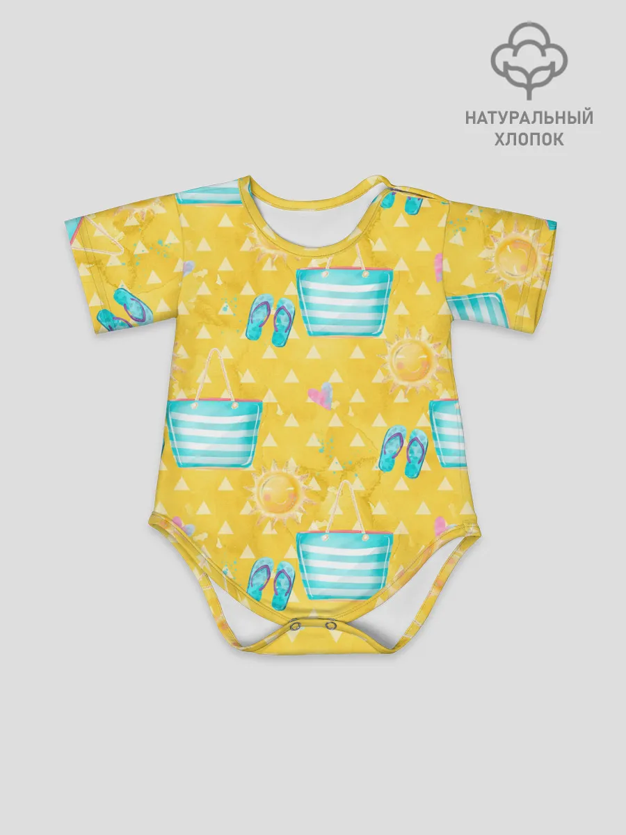 Детское боди / Летний песочный пляж