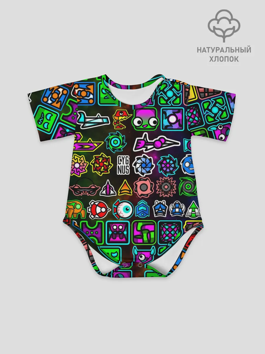 Детское боди / GEOMETRY DASH ГЕРОИ