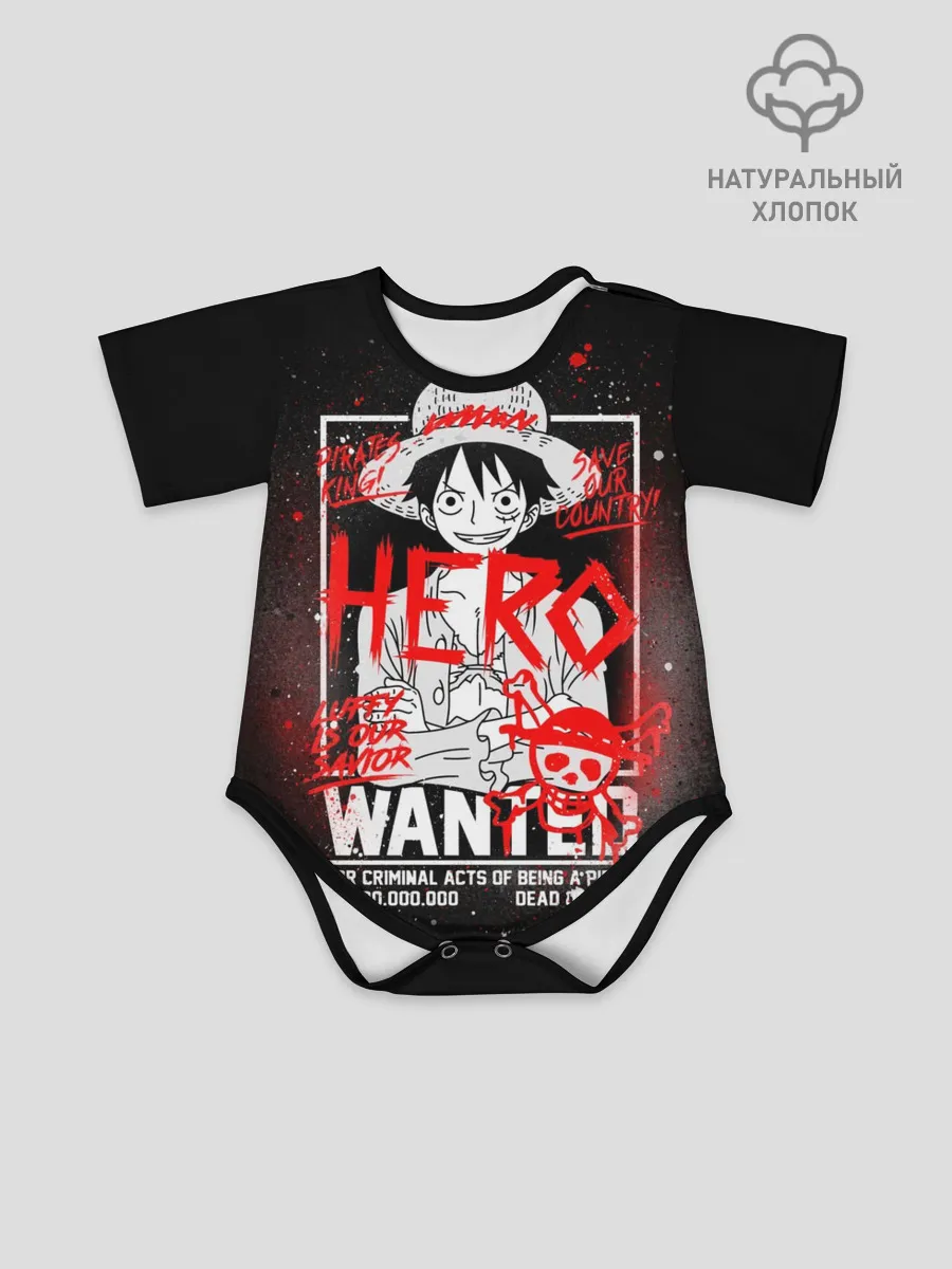 Детское боди / One Piece: Разыскивается Манки Д Лаффи