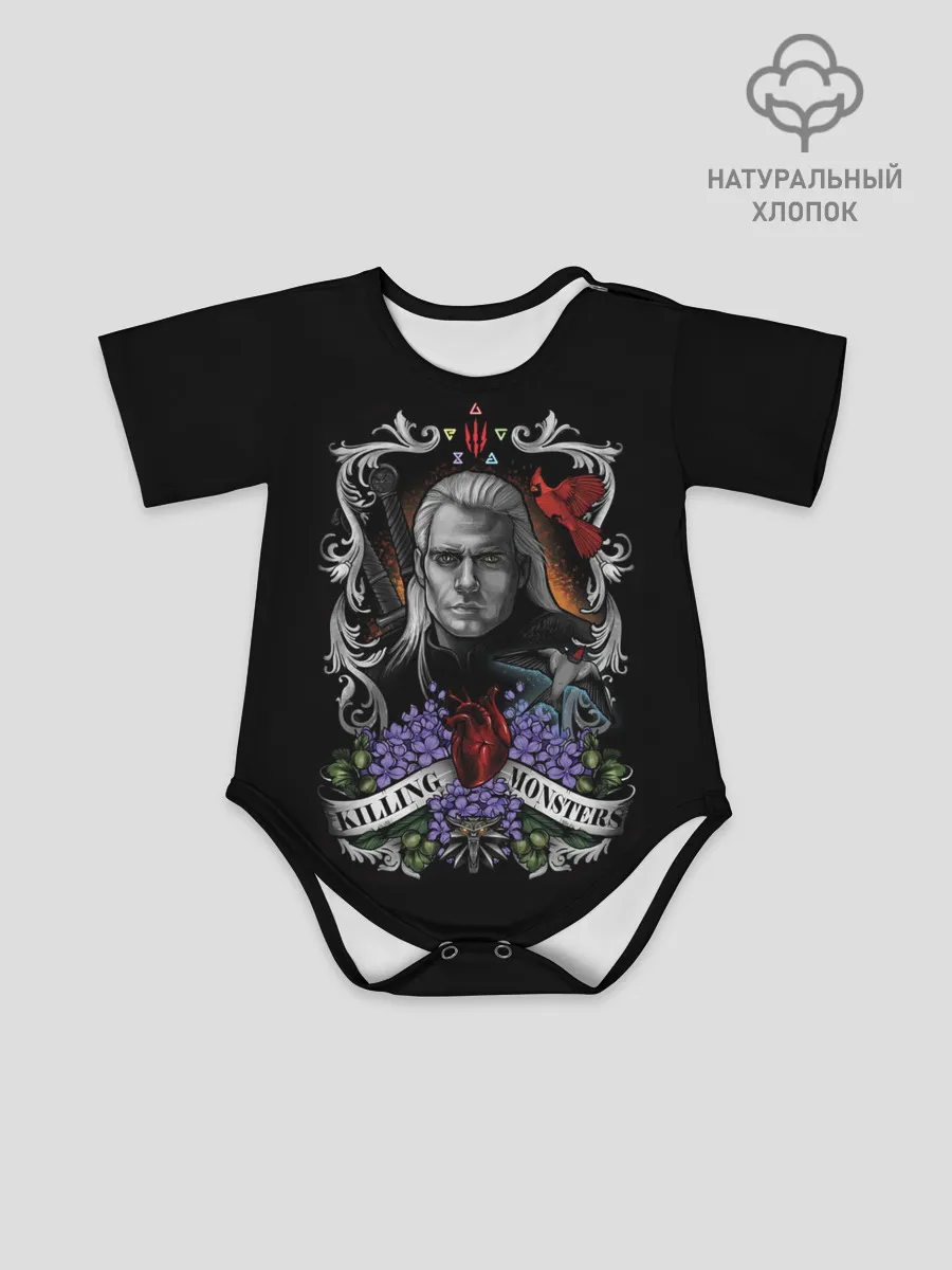 Детское боди / ГЕРАЛЬТ КРАСОЧНЫЙ ПОСТЕР / ГЕРАЛЬ ИЗ РИВИИ