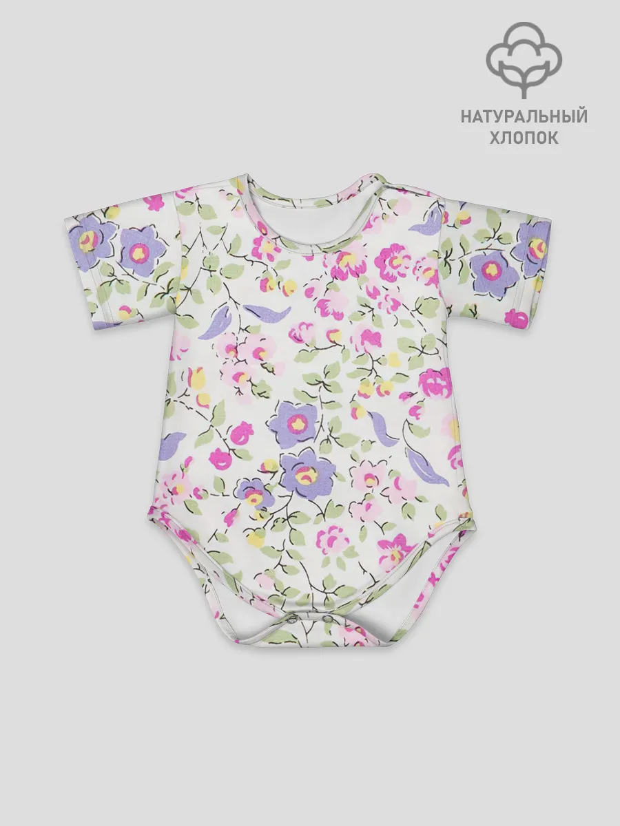 Детское боди / Яркие весенние цветы