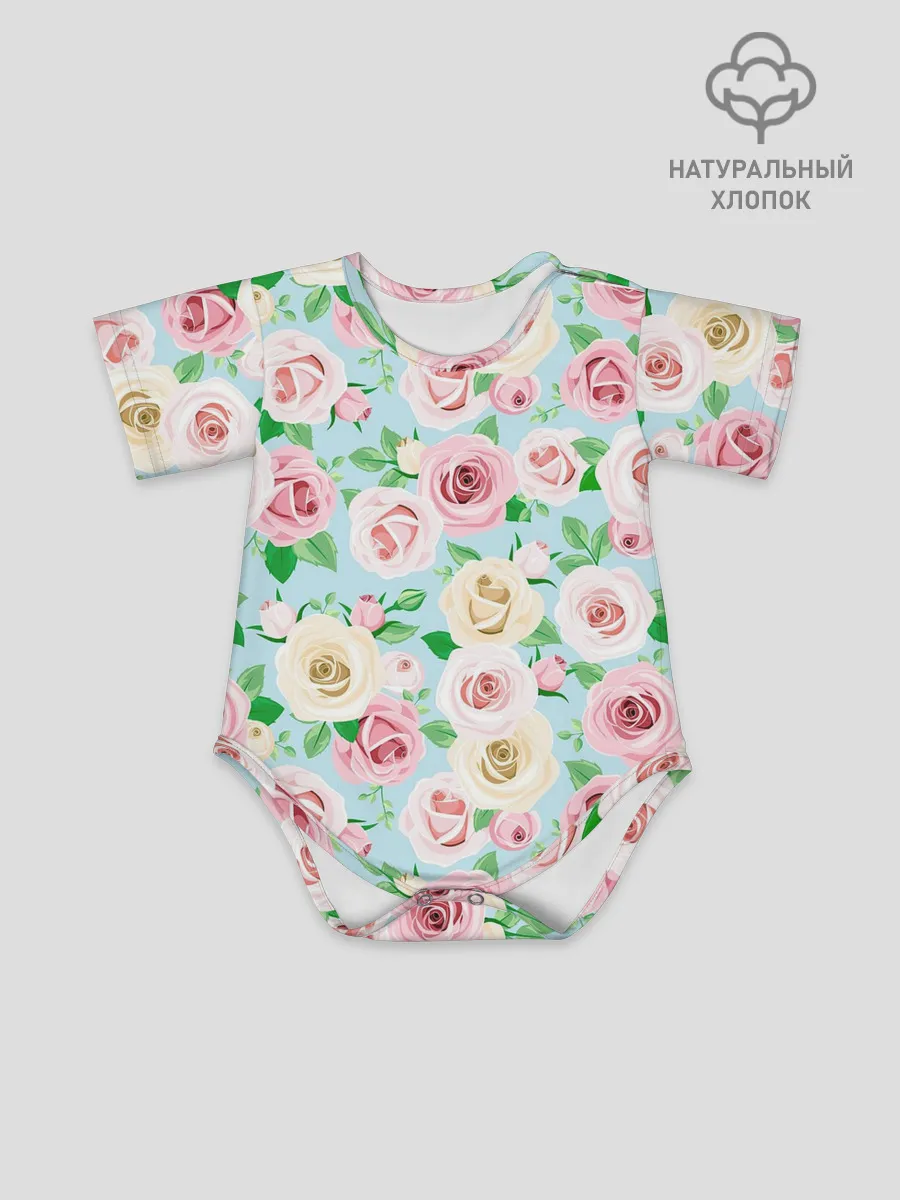 Детское боди / Цветущее поле роз