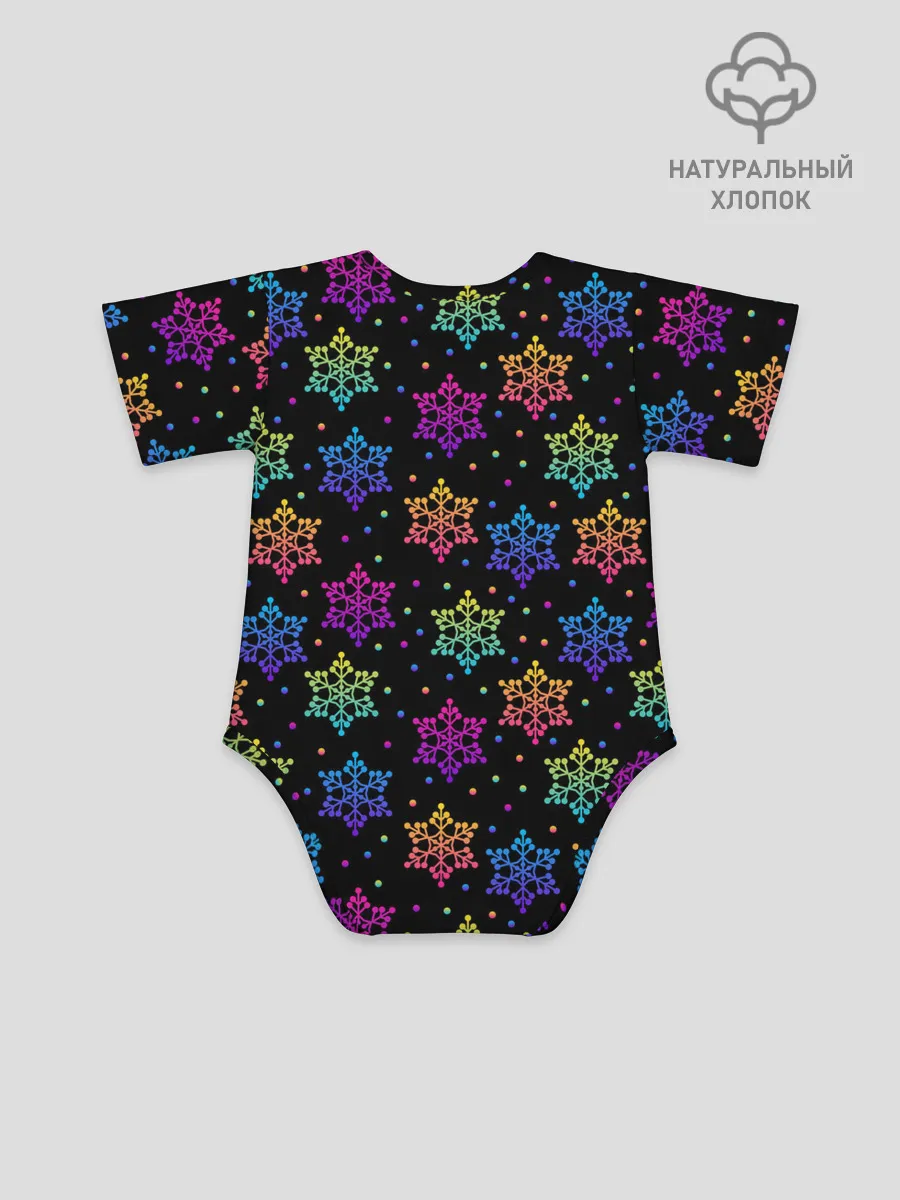 Детское боди / Неоновые снежинки / Neon snowflakes