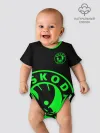 Детское боди / SKODA GREEN LOGO BLACK STYLE