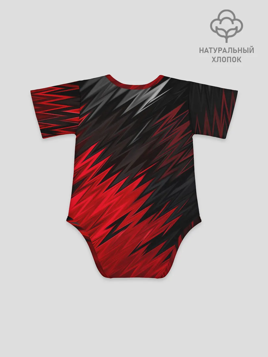 Детское боди / ЧЁРНО КРАСНЫЕ КРАСКИ | RED BLACK STRIPES