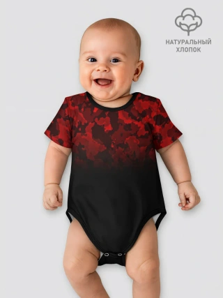 Детское боди / BLACK RED CAMO | RED MILLITARY
