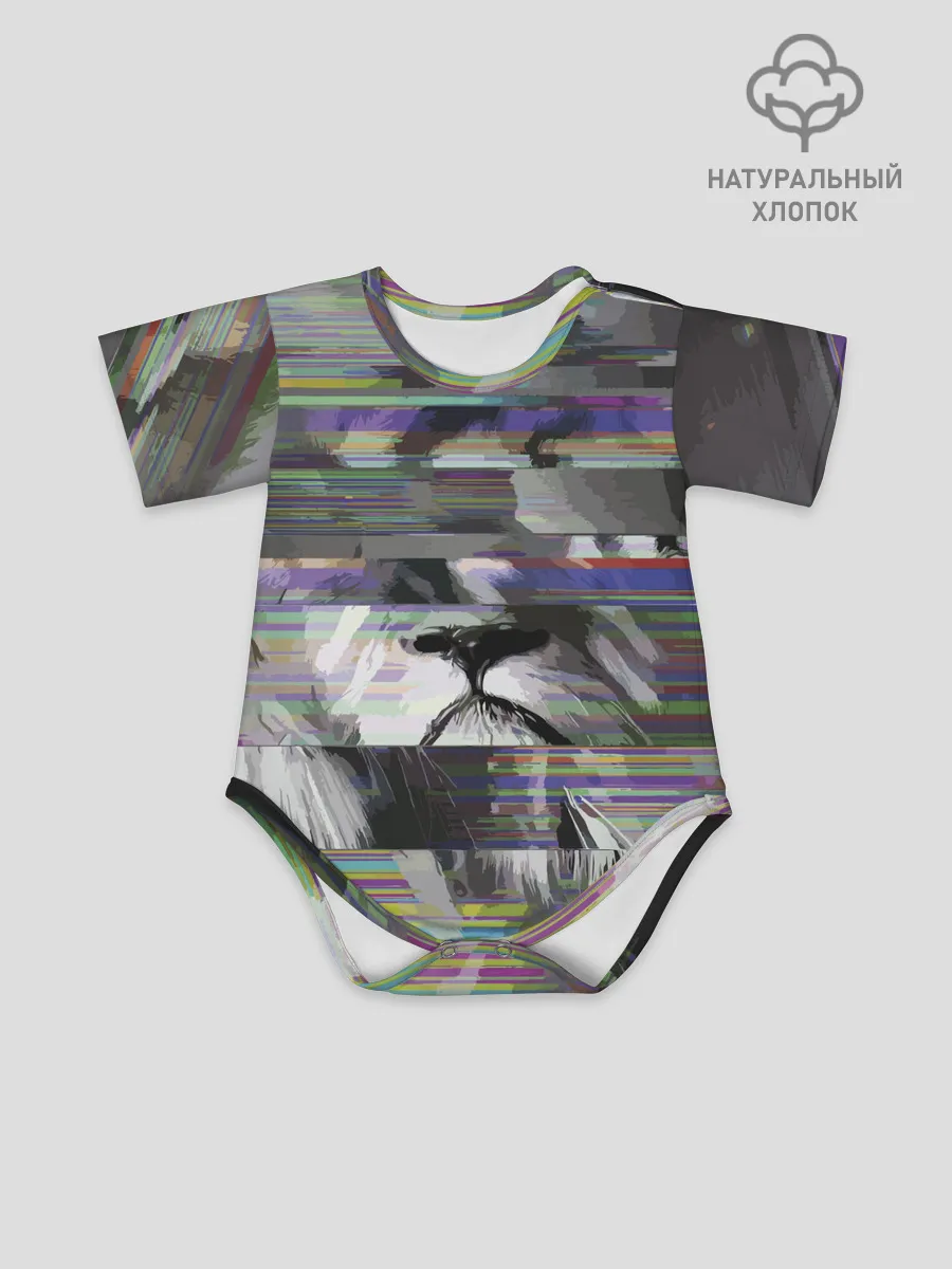 Детское боди / Glitch lion 2020