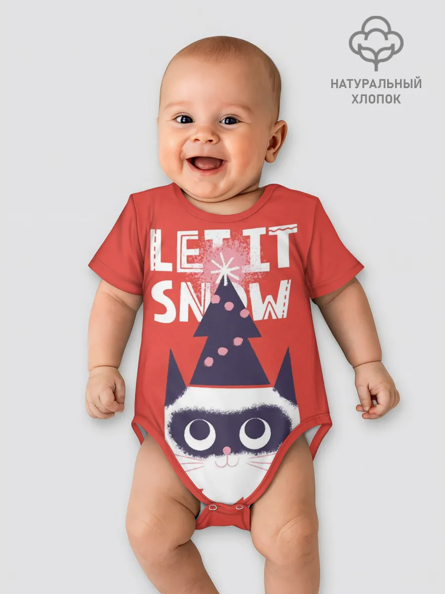 Детское боди / Котик. Новый год