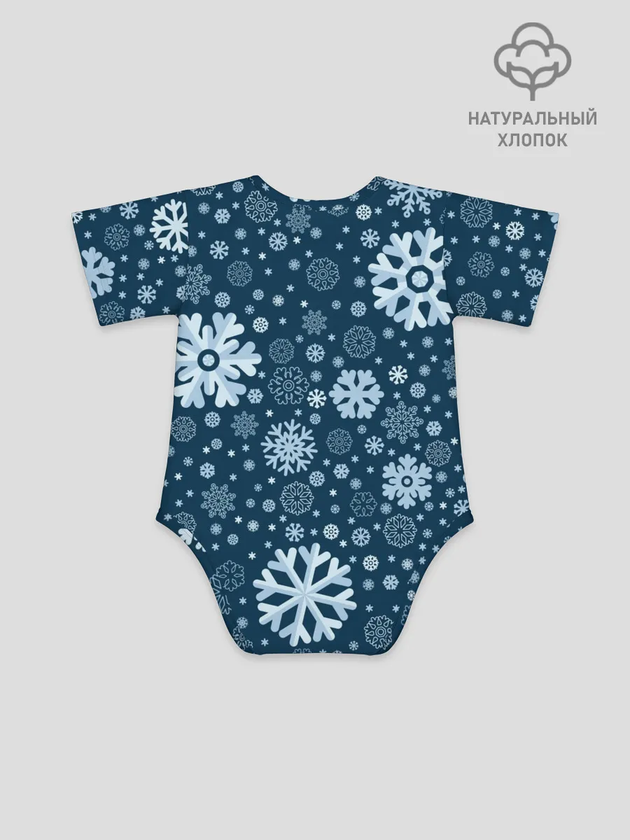 Детское боди / Новогодние снежинки, новый год