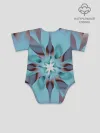 Детское боди / Абстрактный цветок. Голубой.