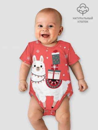 Детское боди / Лама. Новый год