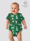 Детское боди / Новогодний паттерн с зайчиками