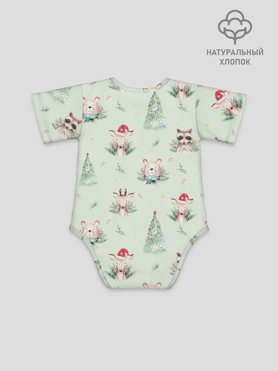 Детское боди / Олени, медведи и еноты