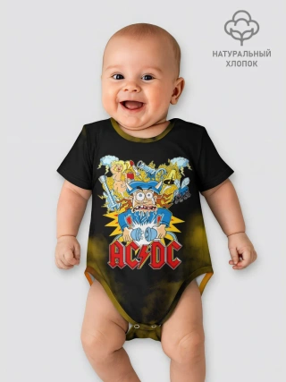 Детское боди / Карикатура Ангус Янг - AC/DC