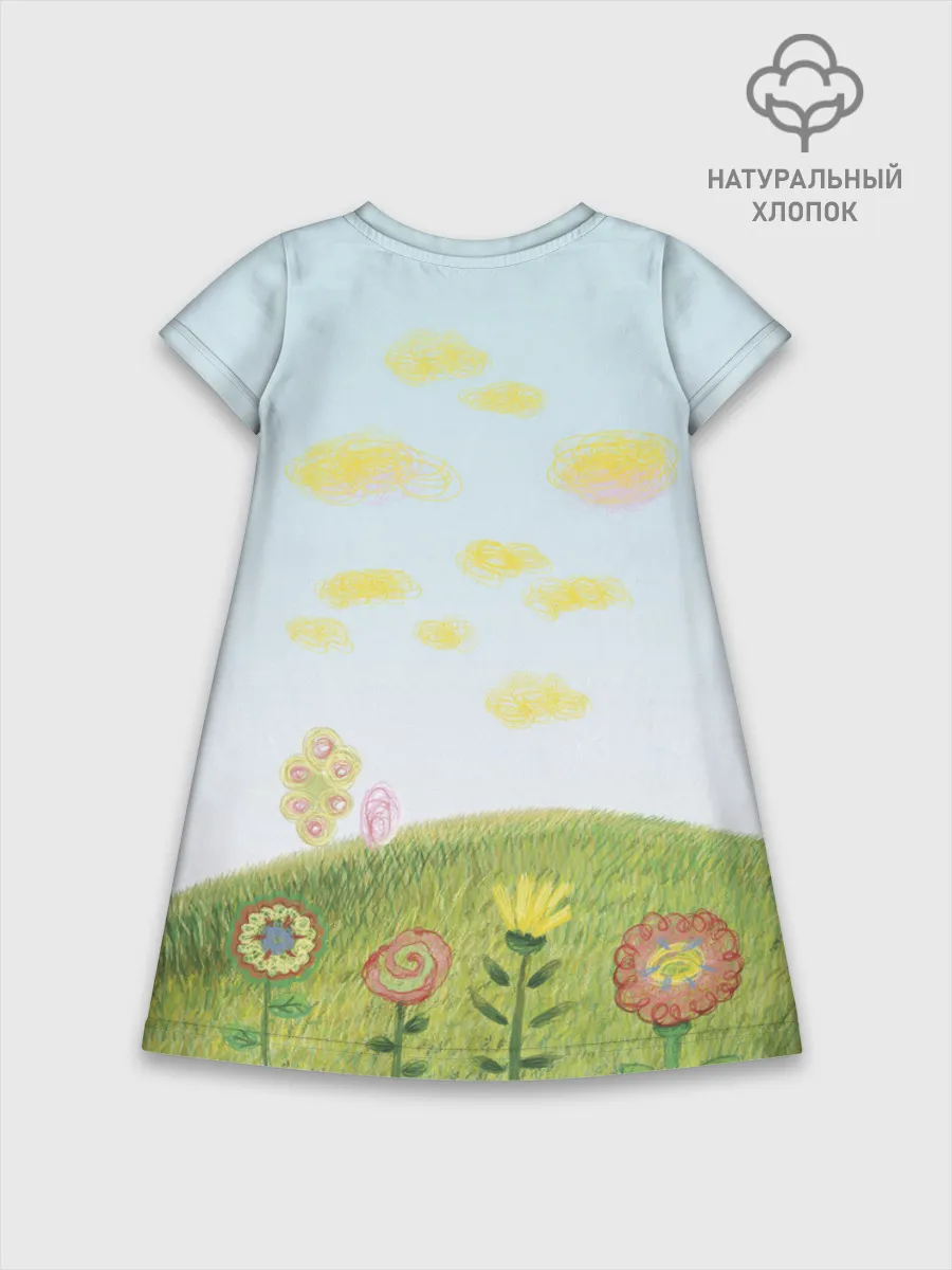 Детское платье хлопок / Винни PyatachokBlue