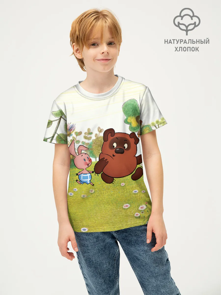Детская футболка хлопок / Винни Пух и Пятачок