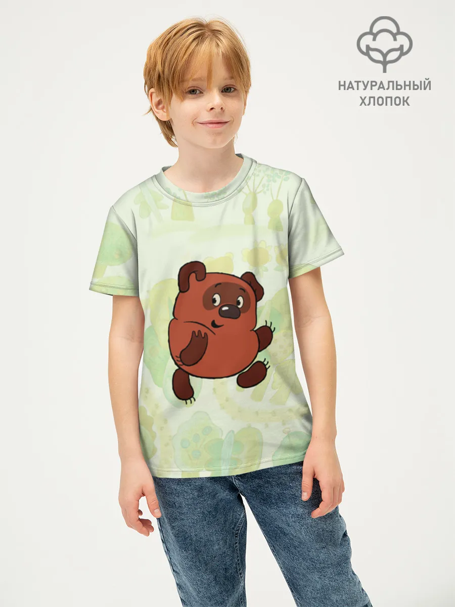 Детская футболка хлопок / Винни Пух LightGreen