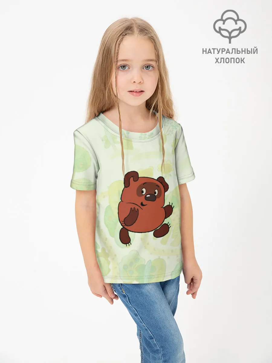 Детская футболка хлопок / Винни Пух LightGreen