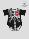 Детское боди / Скелет с сердцем