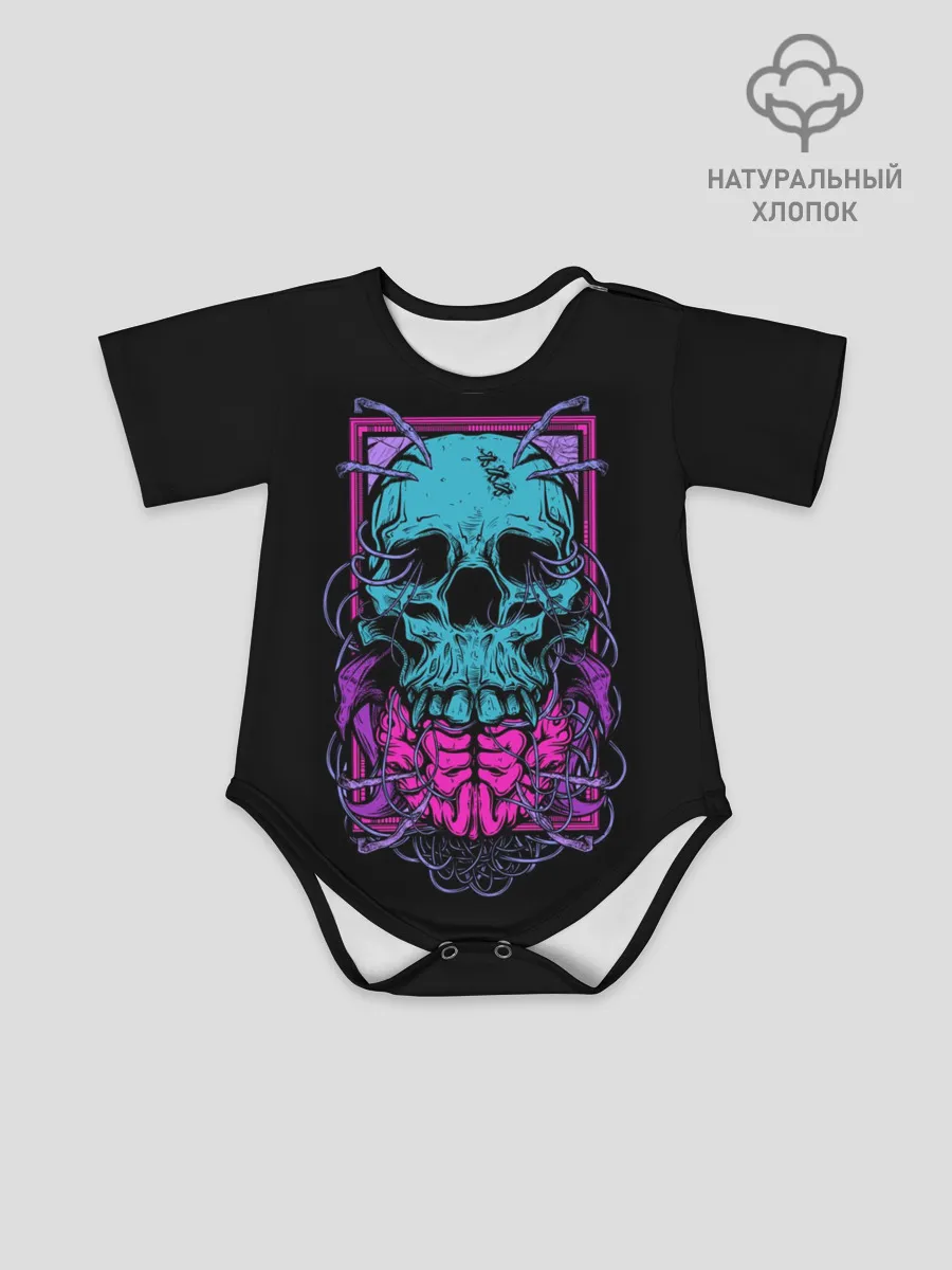 Детское боди / Кислотный череп